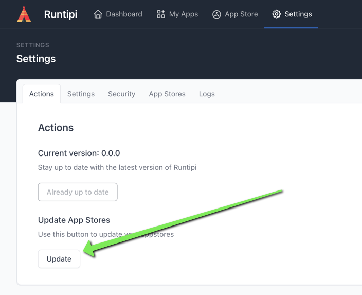 Update app store
